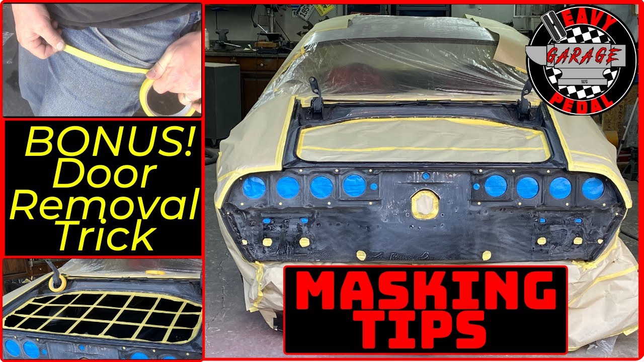 Masking Car Jambs for Sealer and Paint. Tips and Tricks! Remove your Car Door for Paint and Bodywork