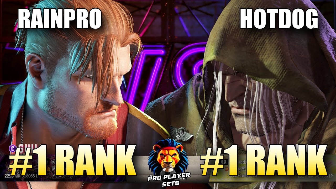 SF6 ☆ Rainpro (#1 Ranked Guile) VS HotDog (#1 Ranked M. Bison) ☆ Pro Level Set