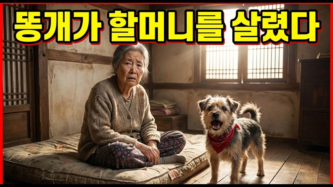 버려진 개가 생명을 구했다