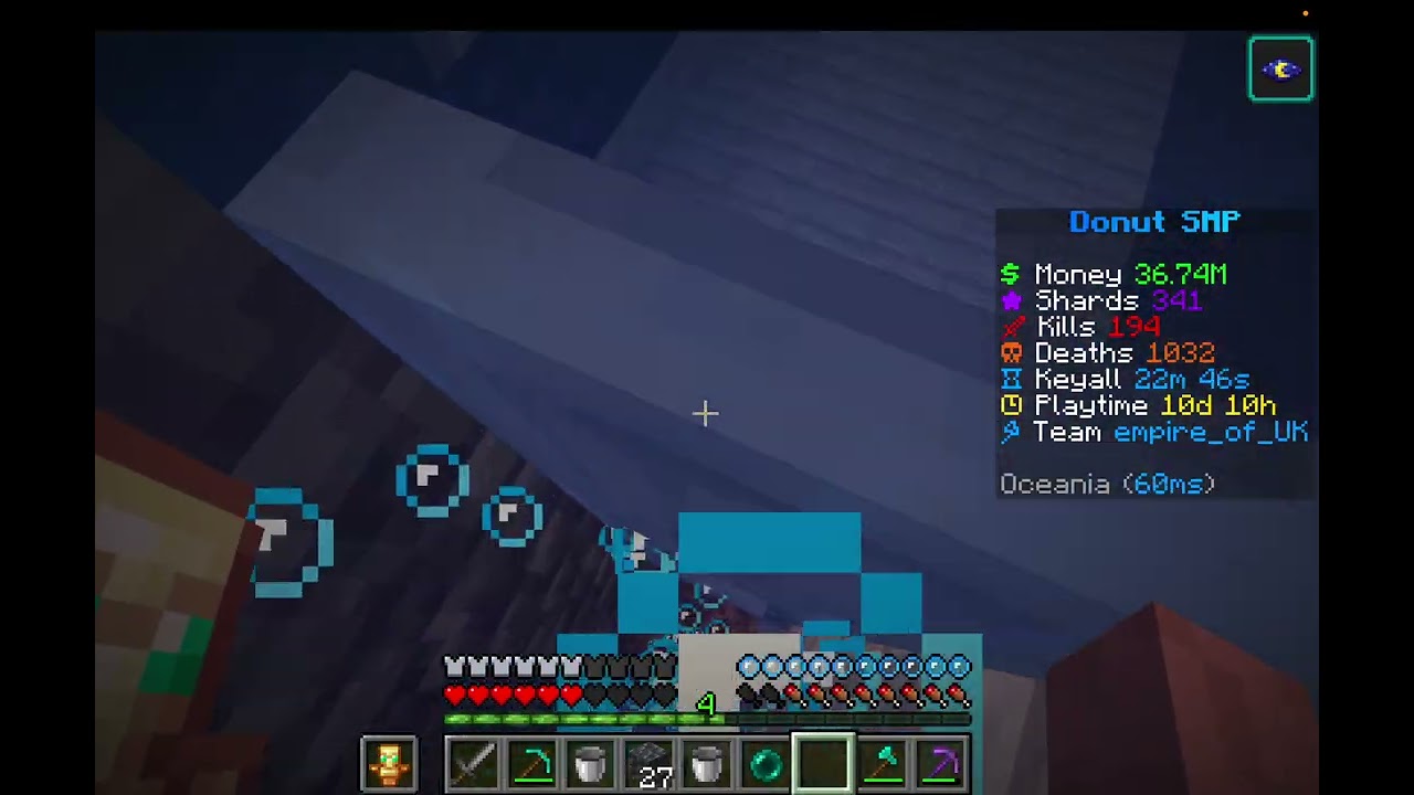 what i made so far in my base donut smp W server