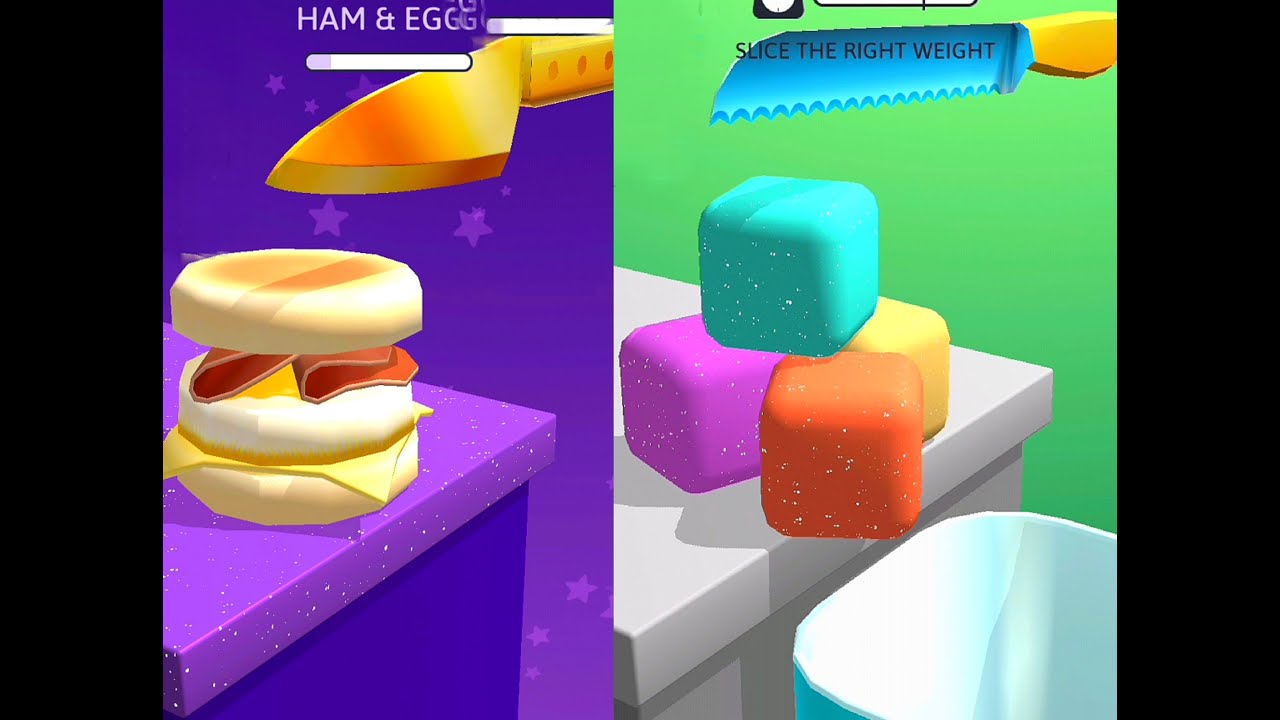 ASMR Slicing Game Satisfying sounds Android Gameplay