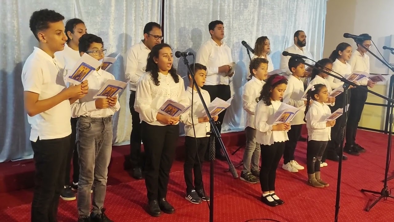 مسابقه الالحان بايبارشيه النمسا  فريق كنيسه الشهيدة دميانه والشهيد ابانوب  بفيينا 2022 11 01