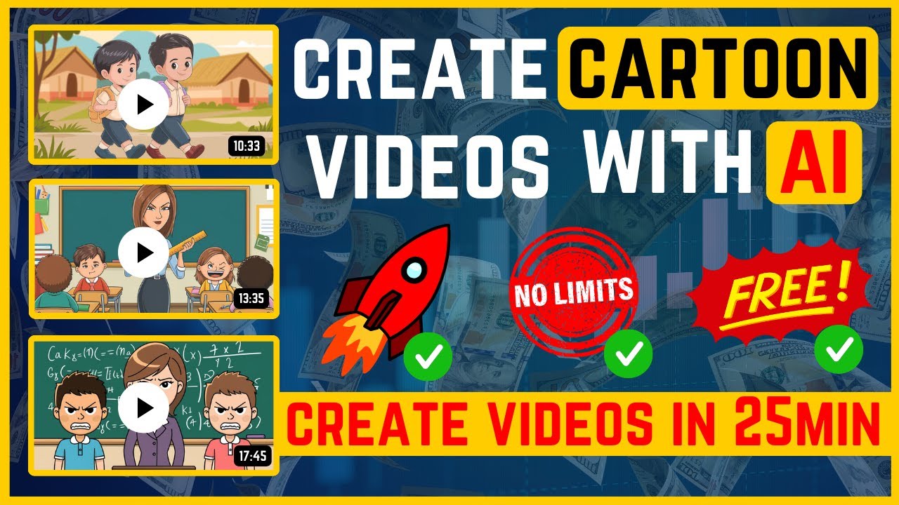 Create Cartoon Vidoes Using AI Full Course | Fast, Free & Unlimited