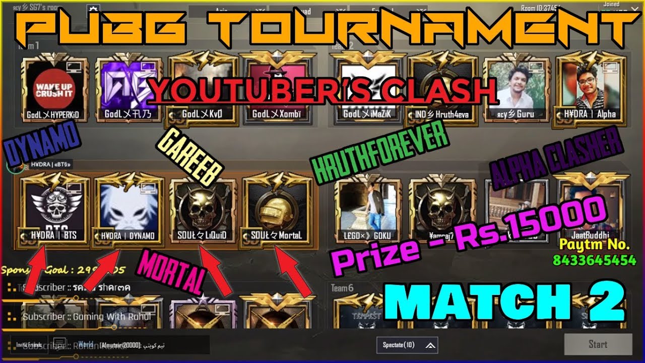 Match 2 | MortaL vs Dynamo vs Kronten vs Gareeb | Epic YouTuber's Clash | Pubg Mobile