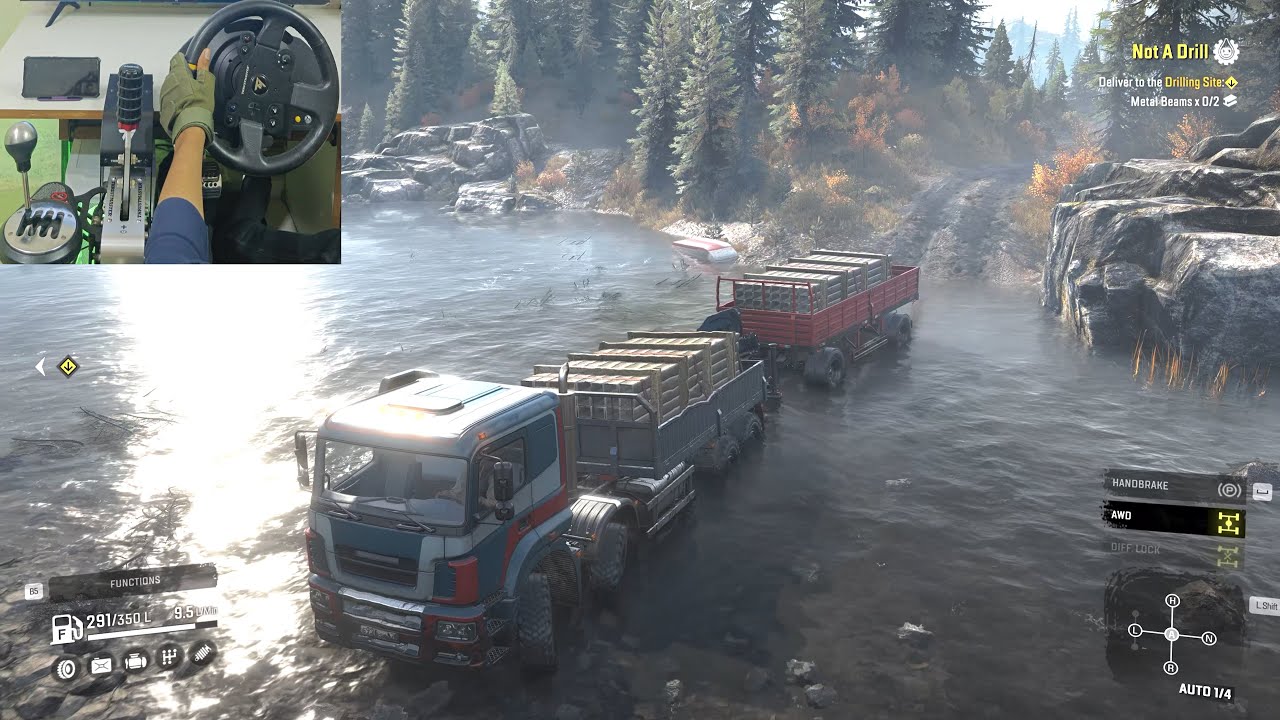 Heavy Metal Beams-Deliver To Drilling Site | Snow Runner | Thrustmaster Setup #snowrunner #gameplay