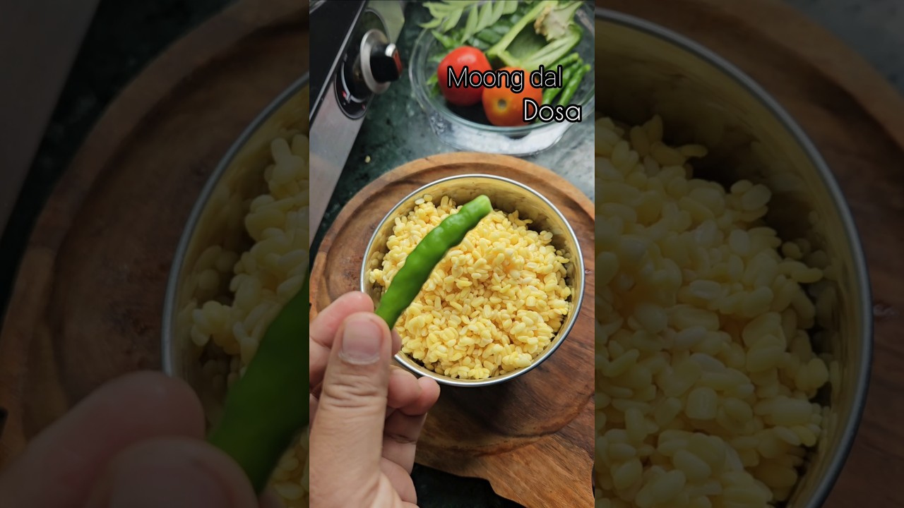 Healthy moong dal dosa #moongdaldosarecipe #moongdal #highprotein #breakfastideas #shorts #viral