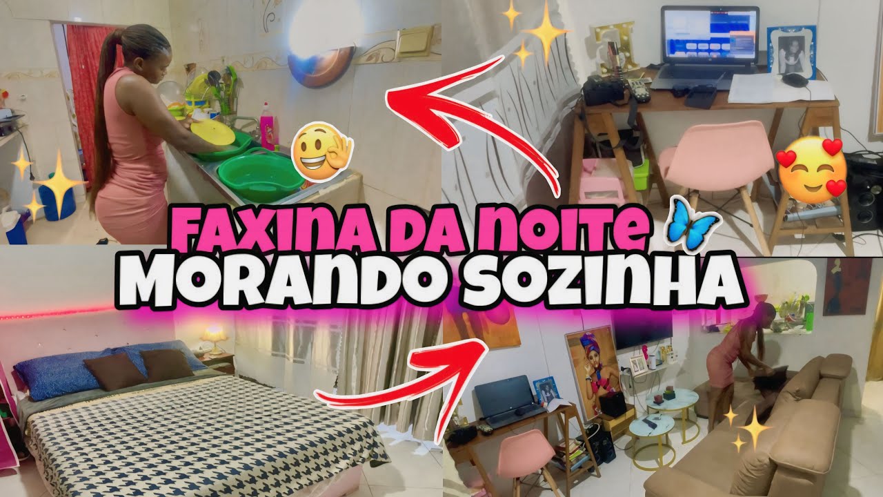 VLOG: FAXINA PESADA🧼 A NOITE// LIMPEZA E ORGANIZAÇÃO|| rotina de dona de casa: ✨morando sozinha🏠🦋