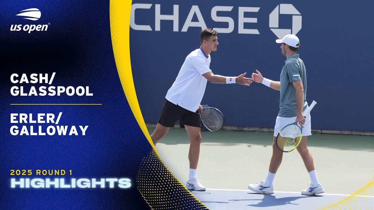 Cash/Glasspool vs. Erler/Galloway Highlights | 2025 US Open Round 1