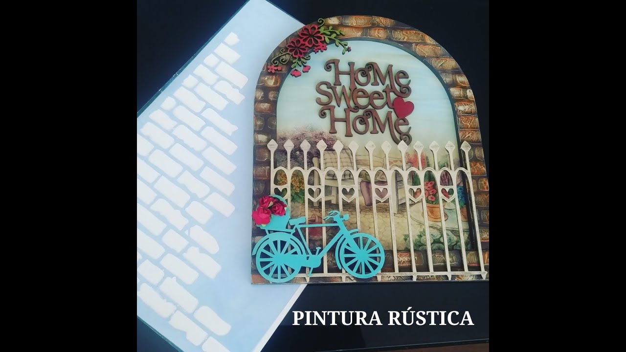 DIY FAÇA VOCÊ MESMO UMA PINTURA RÚSTICA USANDO STENCIL E MASSA