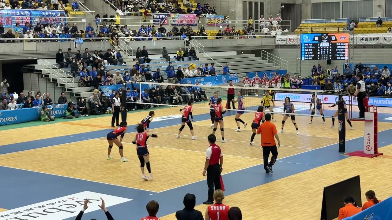 SVリーグ25黒部アクアフェアリーズvs山形、第10節、ゲーム2、5セット