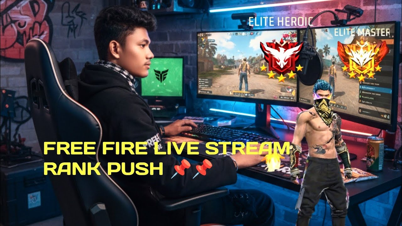 free fire Max live stream rank push📌📌