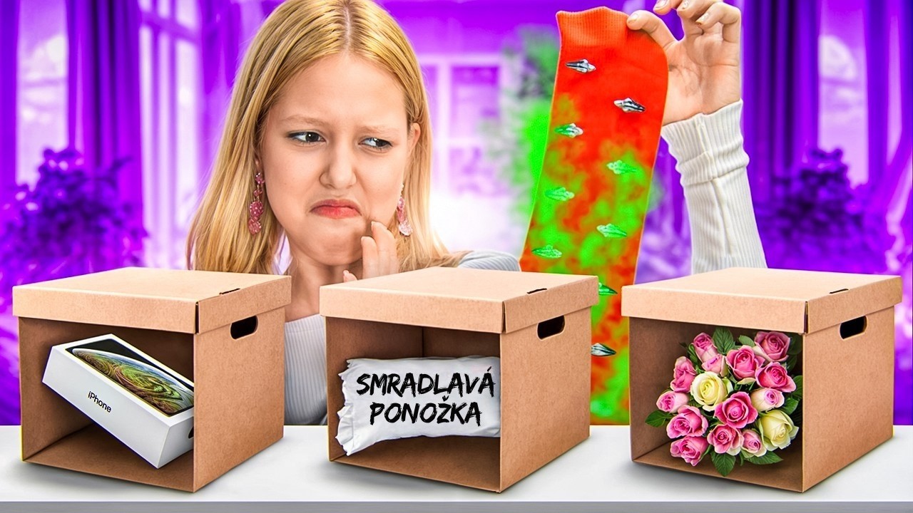 Kluci vs holky! Koho Amelka nechala jako hlavního? 🎁 Vyber si krabici! Dárek nebo trest?