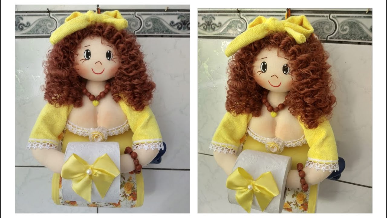 BONECA DE BANHEIRO - diferente e engraçada! molde grátis