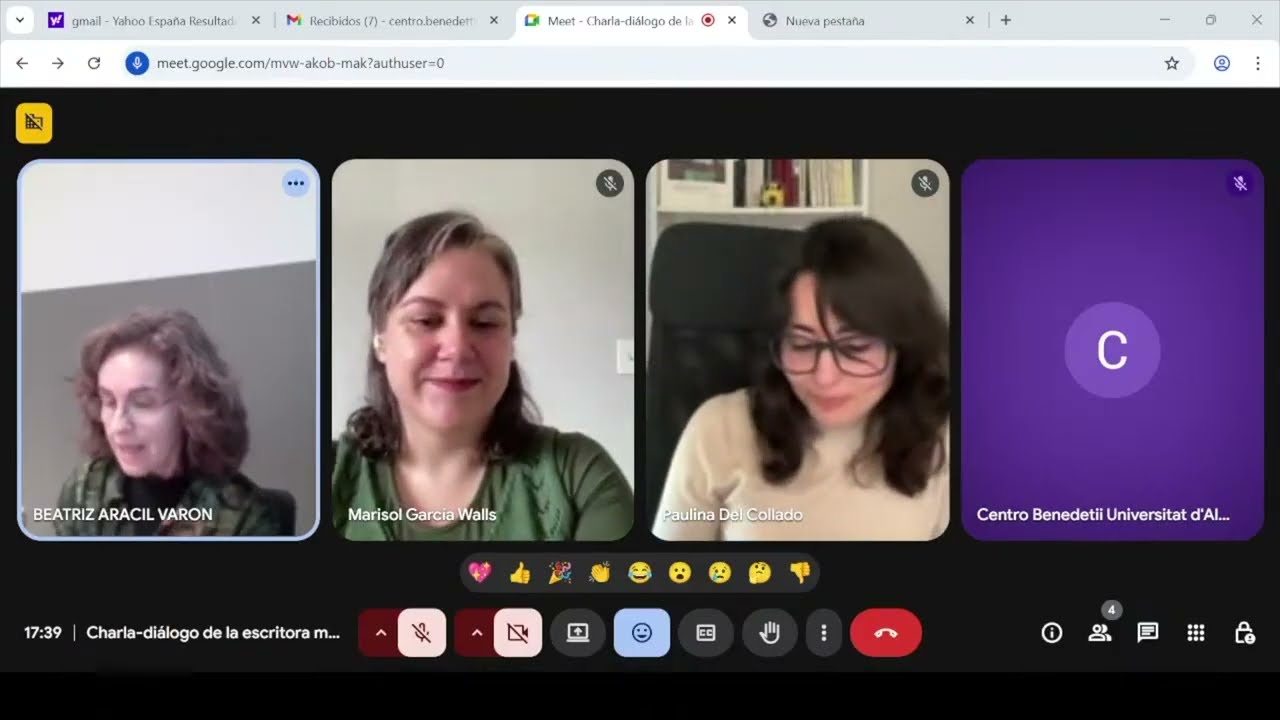 Charla-diálogo con la escritora mexicana Marisol García Walls (20/11/2025)