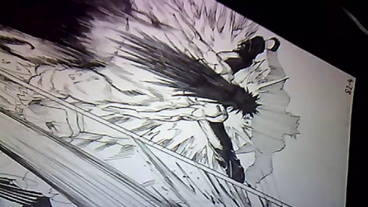 Yusuke Murata - Inking manga page [One Punch Man] Part. 1