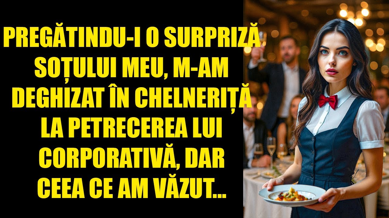 Pregătindu-i o surpriză soțului meu, m-am deghizat în chelneriță la petrecerea lui corporativă, dar