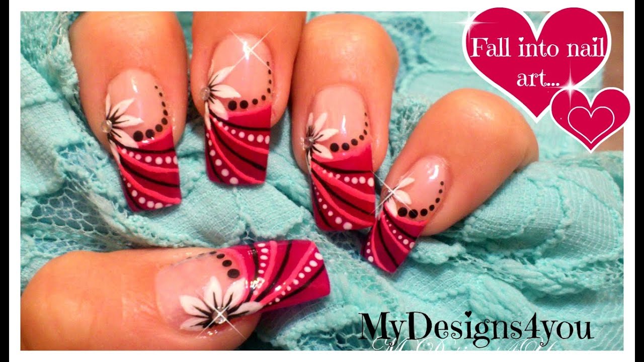 Abstract Floral Nail Art Design | Pink Design for Long Nails ♥ Абстрактный Цветочный Дизайн Ногтей