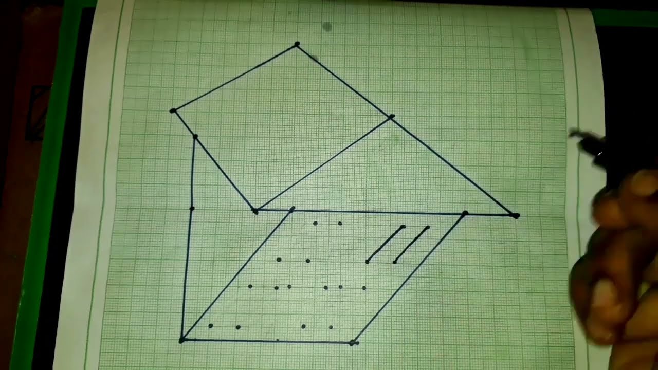 How To Draw a 3D House on Graph Paper vedio/Easy Trick Art Drawing Optical Illusion Vedio.