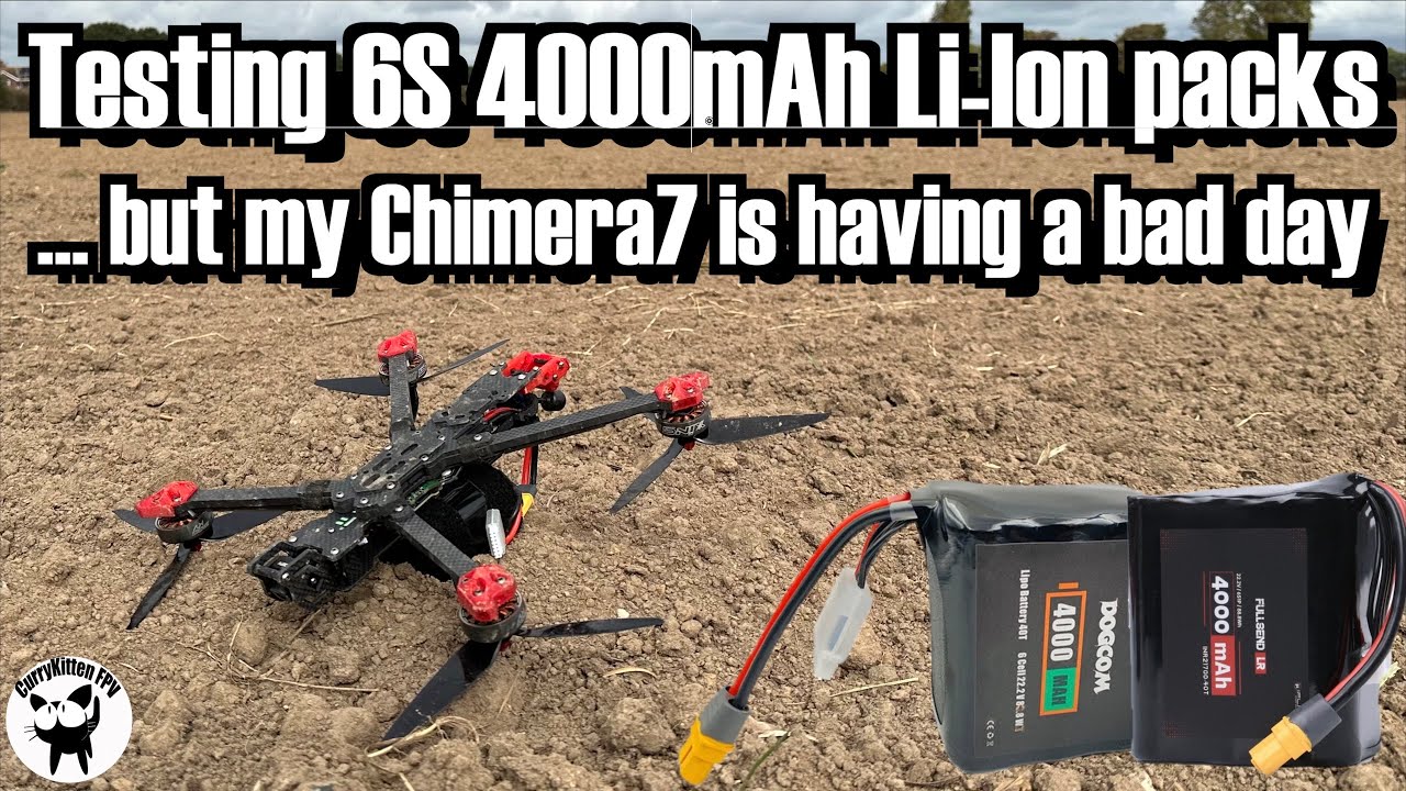Testing iFlight Fullsend and Dogcom 4000mAh Li-Ion packs to see how long I can fly on a 7" Quad