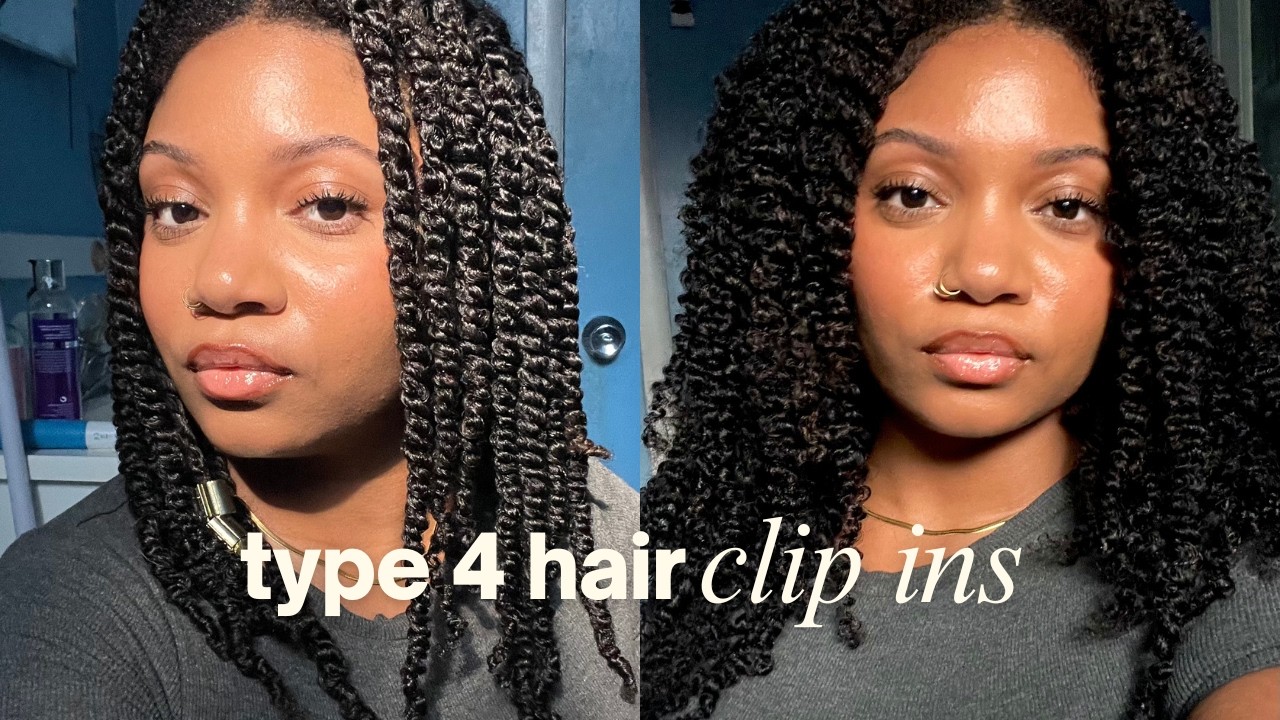 Trying Clip Ins on My Type 4 Natural Hair | Kinky Afro Extensions