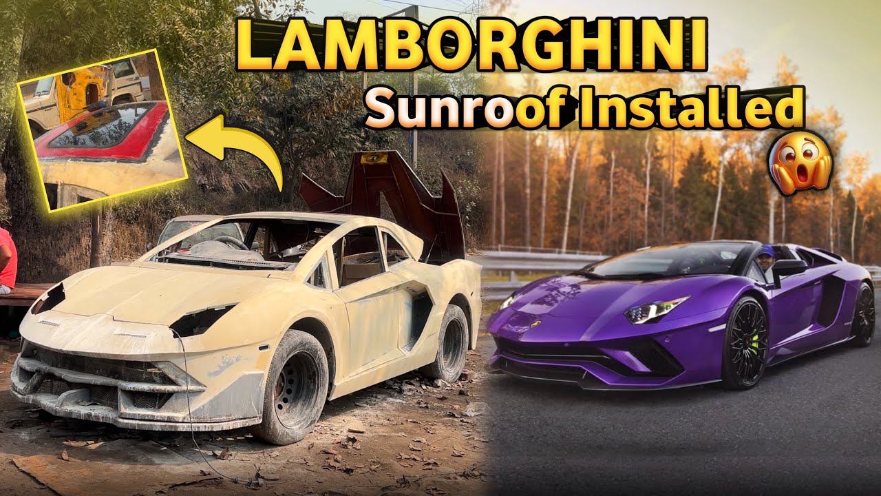 Lamborghini Mai Sunroof Laga Diya 🔥#handmadesupercar 