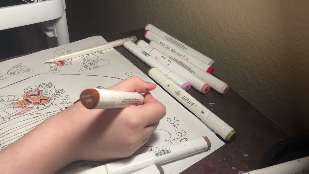 PART 2 of coloring my drawings(coloring sweet scented milk fanart)