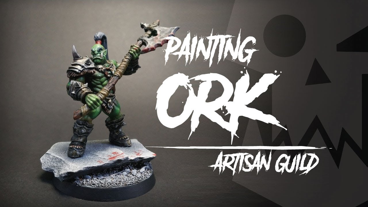 PAINTING GREEN SKIN, ORK MINIATURE FROM ARTISAN GUILD