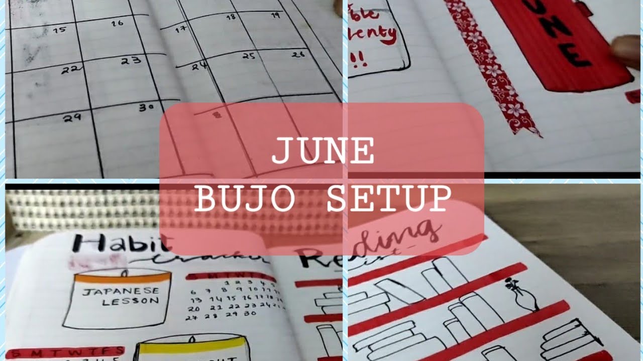 JUNE - BUJO SETUP | Journal With Me | 2021 | India | Flawless Journaling