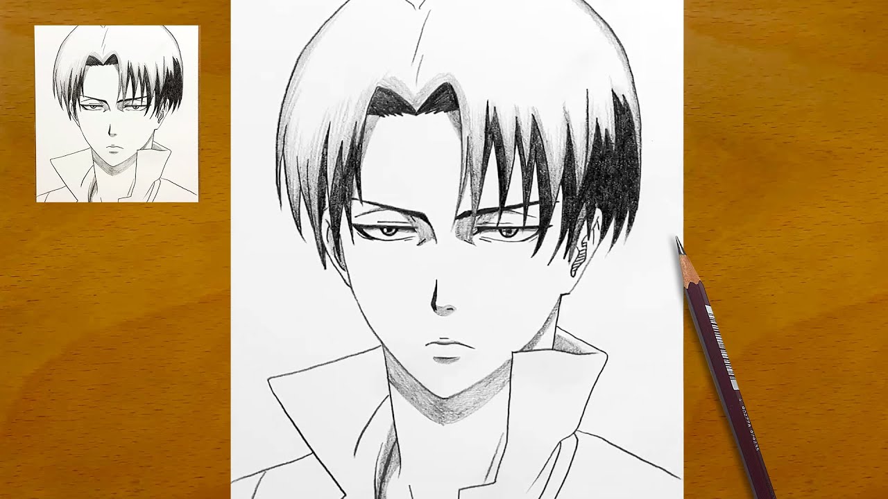 How to draw Levi Ackerman from Attack on Titan || Levi drawing step by step || Easy anime drawing