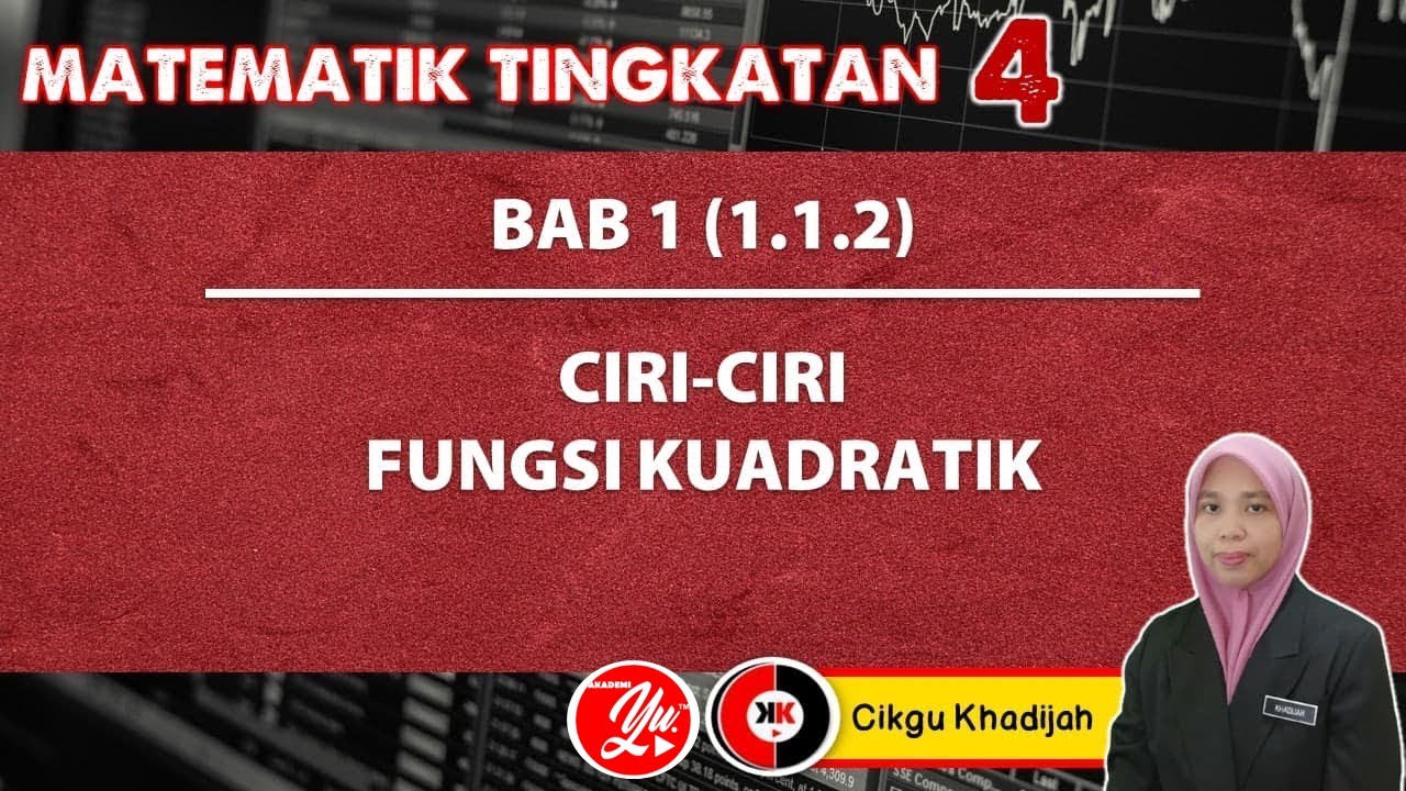 1.1.2 CIRI-CIRI FUNGSI KUADRATIK