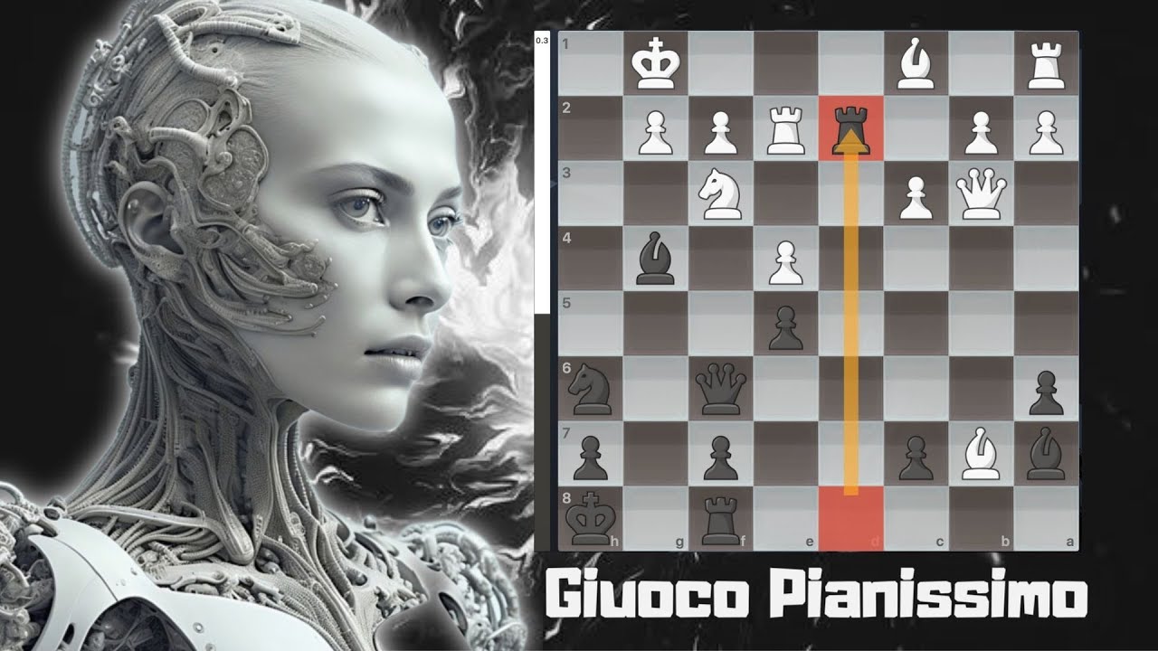 Stockfish's Immortal WITH BLACK! - Caissa vs Stockfish 16 - C50 Italian Game: Giuoco Pianissimo