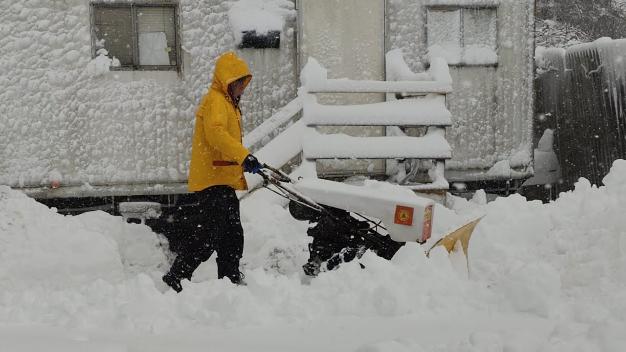 BLIZZARD OF 2026 In Freehold NJ Plowing With The 61 Gravely L.