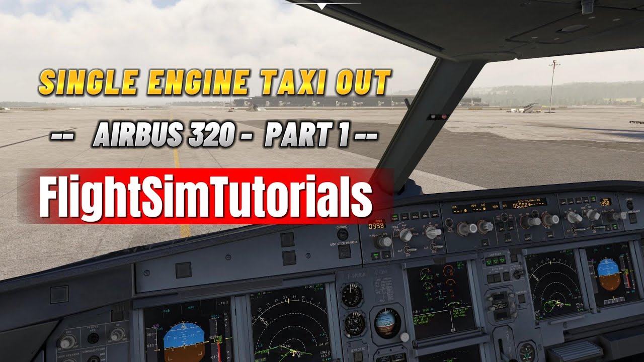 Single engine taxi out Airbus 320. Part 1. First engine start + taxi. Explained in 60 seconds. [EN]