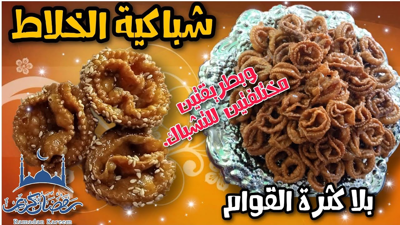 شباكية الخلاط، بلا كثرة القوام وبطريقتين مختلفتين للتشباك.