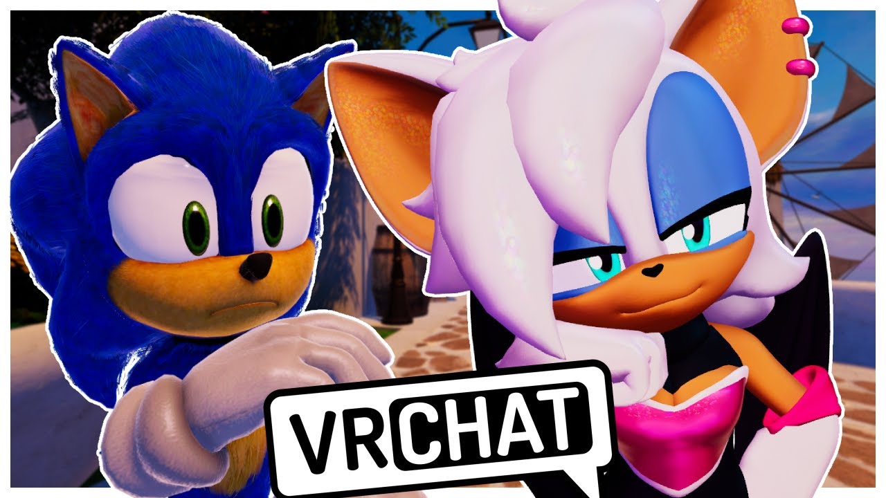 Movie Sonic Meets Male Rouge In VRCHAT!!