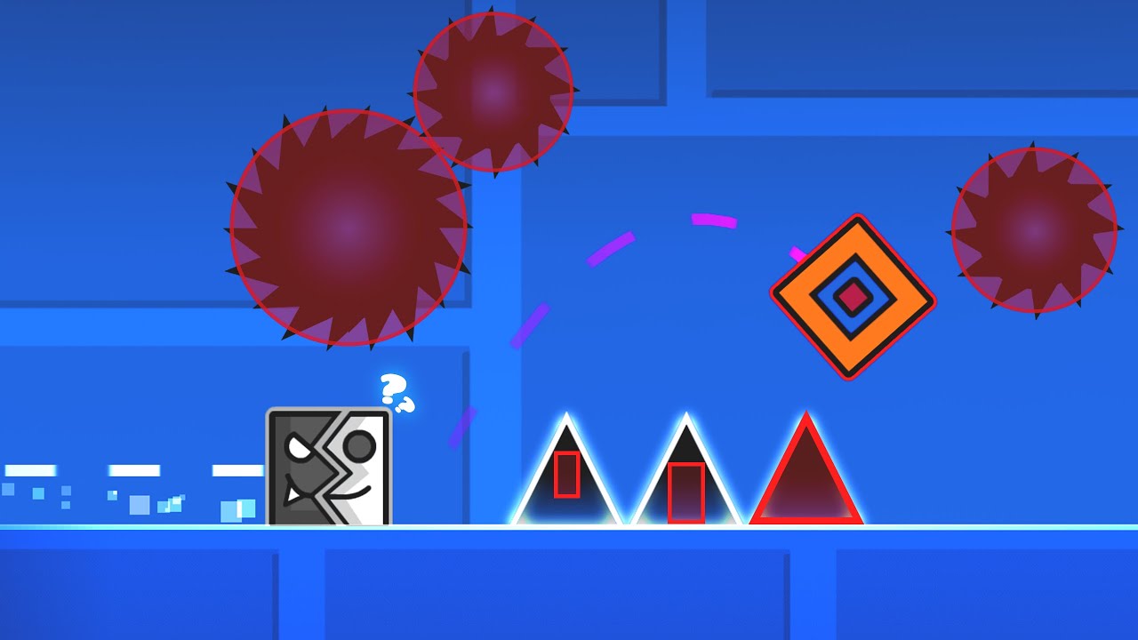 Гонка НА РЕАЛЬНЫХ ХИТБОКСАХ в Geometry Dash