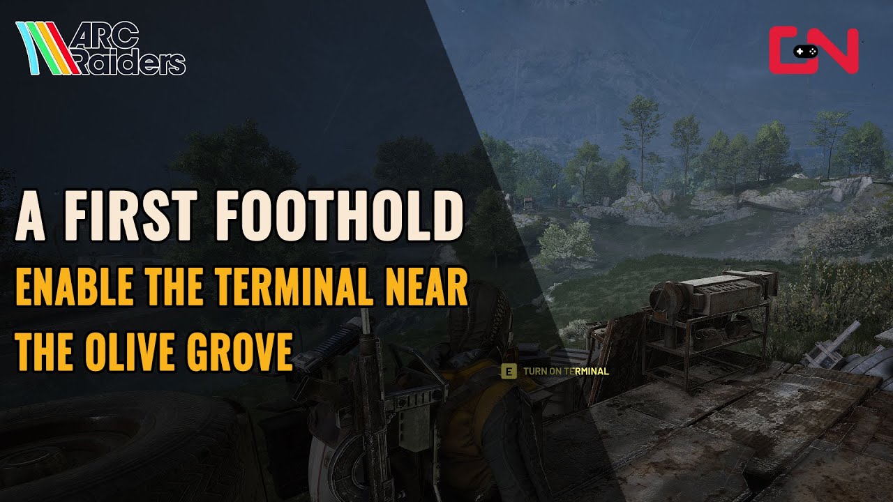 A First Foothold Arc Raiders - Enable the Terminal Near the Olive Grove