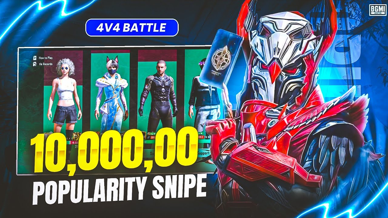 4V4 POPULARITY BATTLE JOURNEY 🔥 || EGO BATTLE LAST MINUTE 1M SNIPE 🤯 || Gaming Research 