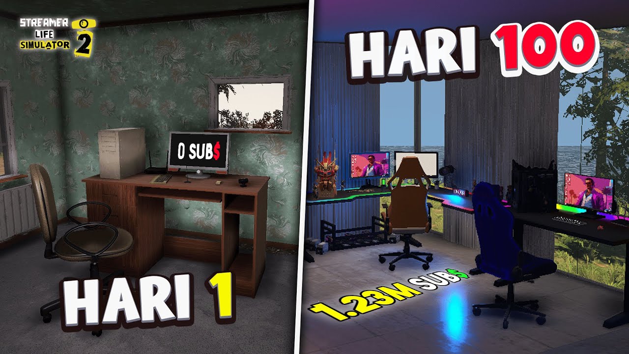 100 Hari Merintis Jadi Streamer Dari 0 Sampai Jadi STREAMER TERKENAL Di Streamer Life Simulator 2