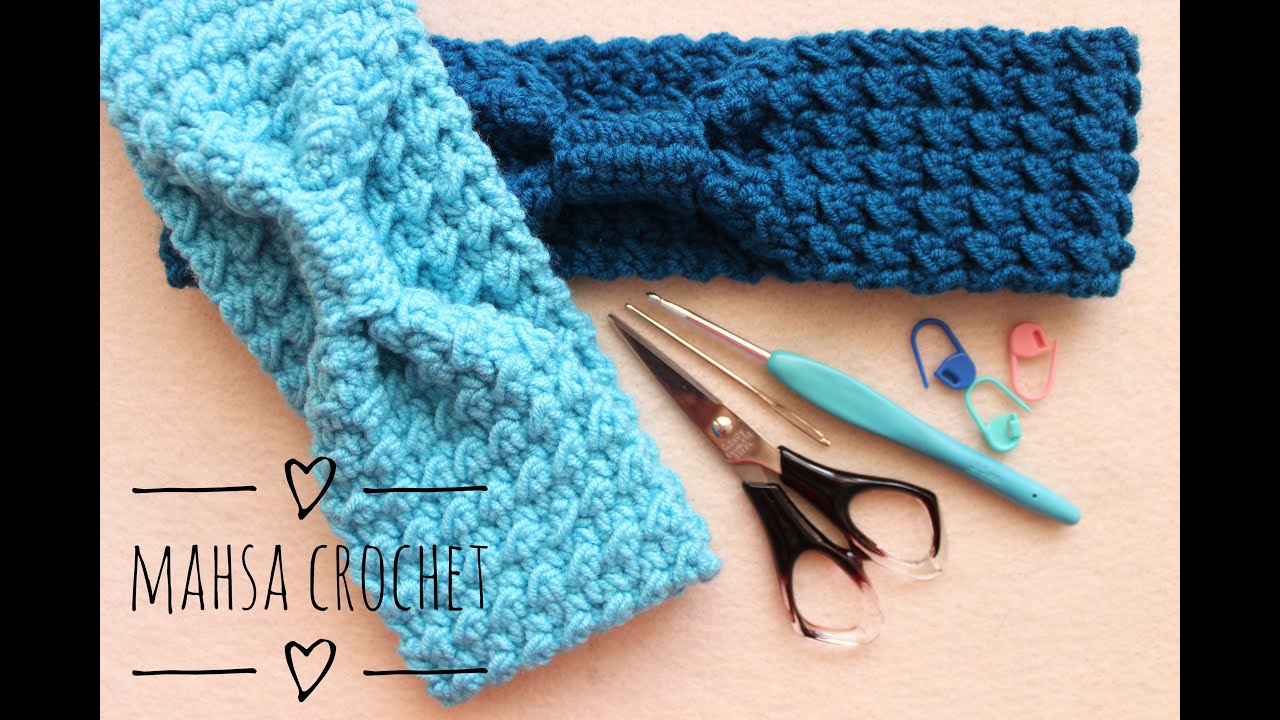 آموزش قلاب بافی-  بافت هدبند Crochet a Headband | Mahsa Crochet