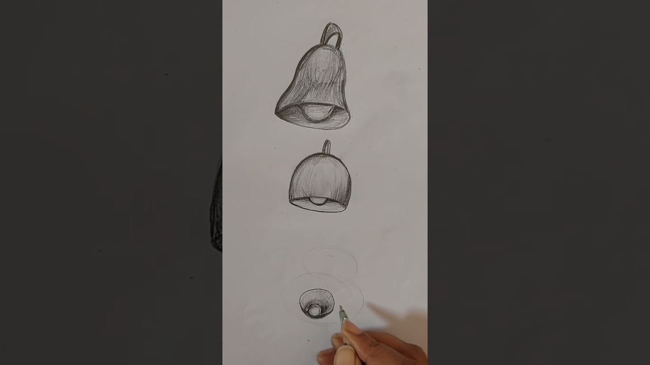  Easy Ways to Draw a Bell | Simple Bell Drawing for Beginners 😊#drawing #art 