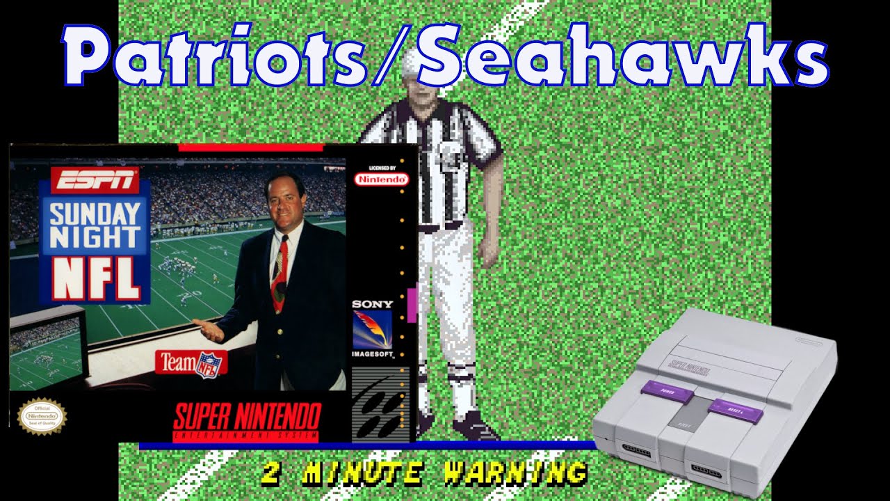 Patriots / Seahawks Sim - ESPN Sunday Night NFL - Super Nintendo (1994)