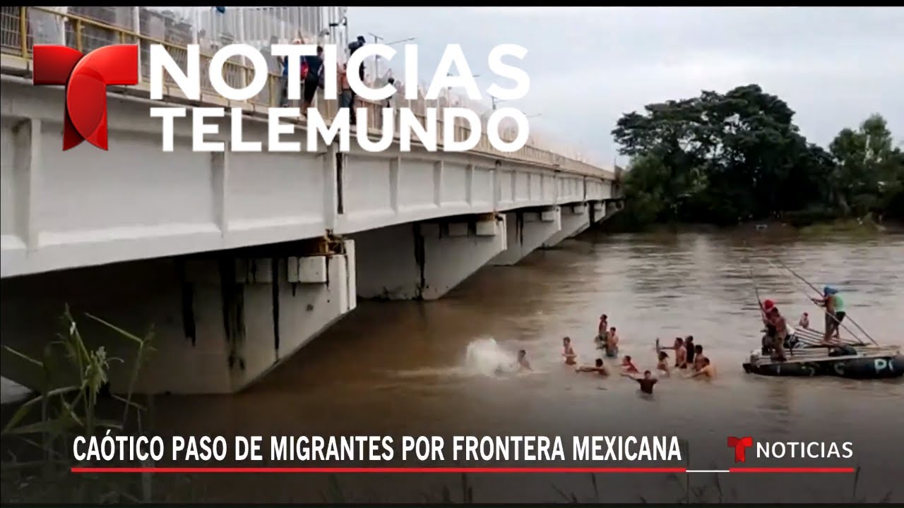 ÚLTIMA HORA desde la frontera de México sobre la caravana de migrantes hondureños  - Noticias Telemu