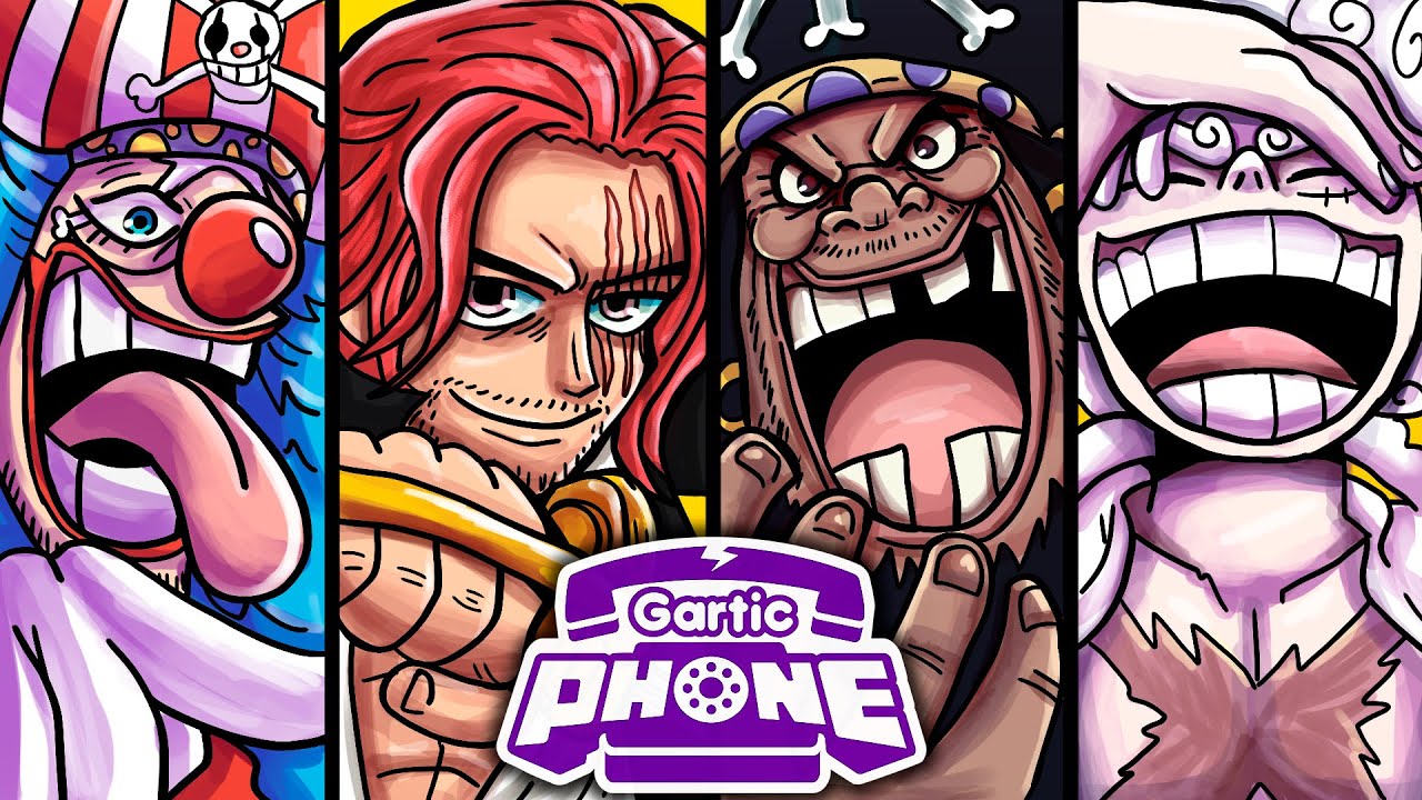 Fizemos uma ANIMAÇÃO dos YONKOUS de ONE PIECE no GARTIC PHONE (Com Animadores)
