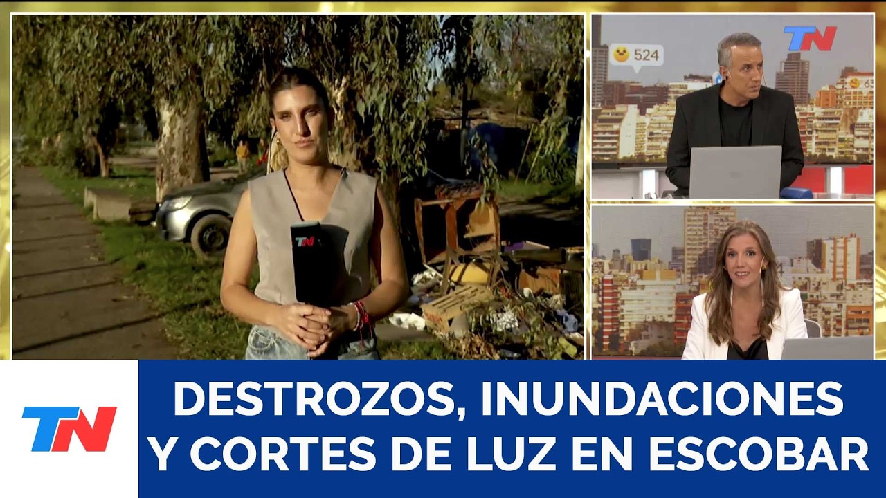 ESCOBAR: DESTROZOS, INUNDACIONES Y CORTES DE LUZ
