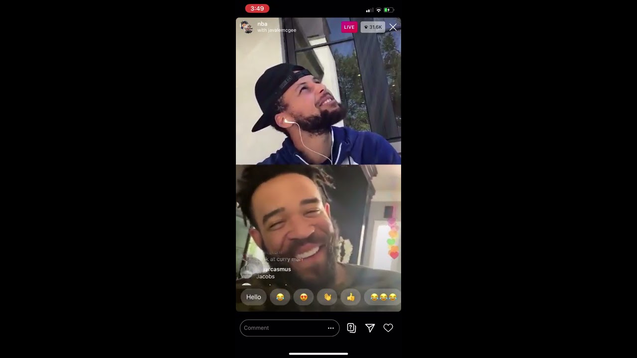 Steph Curry on live with Seth Curry, Patty Mills and JaVale McGee 🏀‼️