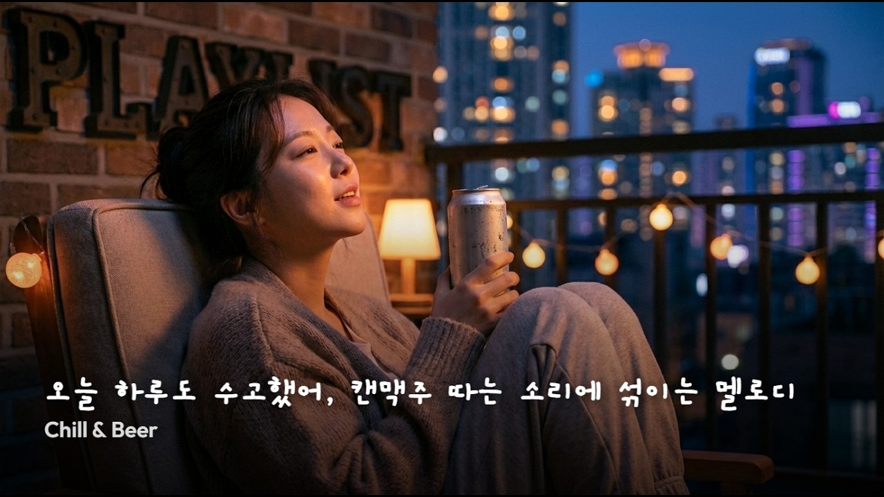playlist 🍺 오늘 하루도 수고했어, 캔맥주 따는 소리에 섞이는 멜로디 | Chill & Beer