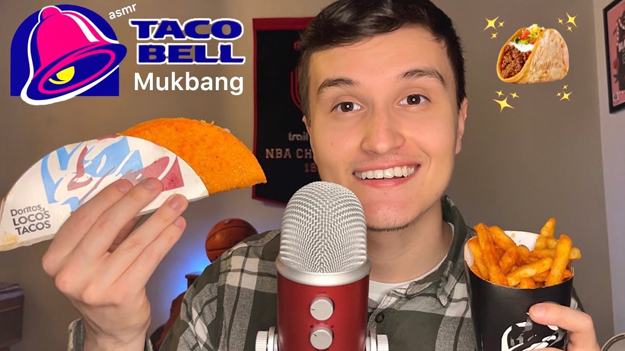 ASMR Taco Bell French Fries Mukbang 🛎️🌮(eating sounds)