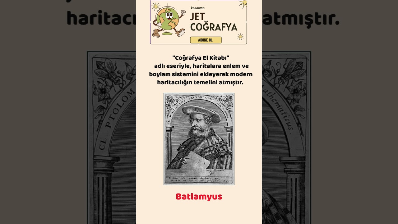 Batlamyus Kimdir? 🗺️ Ptolemy ve Coğrafya Bilimi #shorts