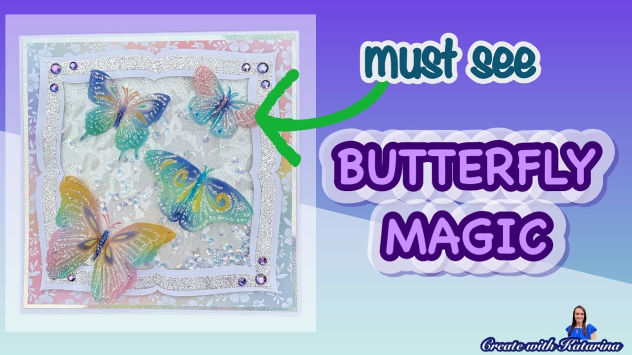 You NEED to See This Sparkle! ✨ Layered Butterfly Glitter Card 